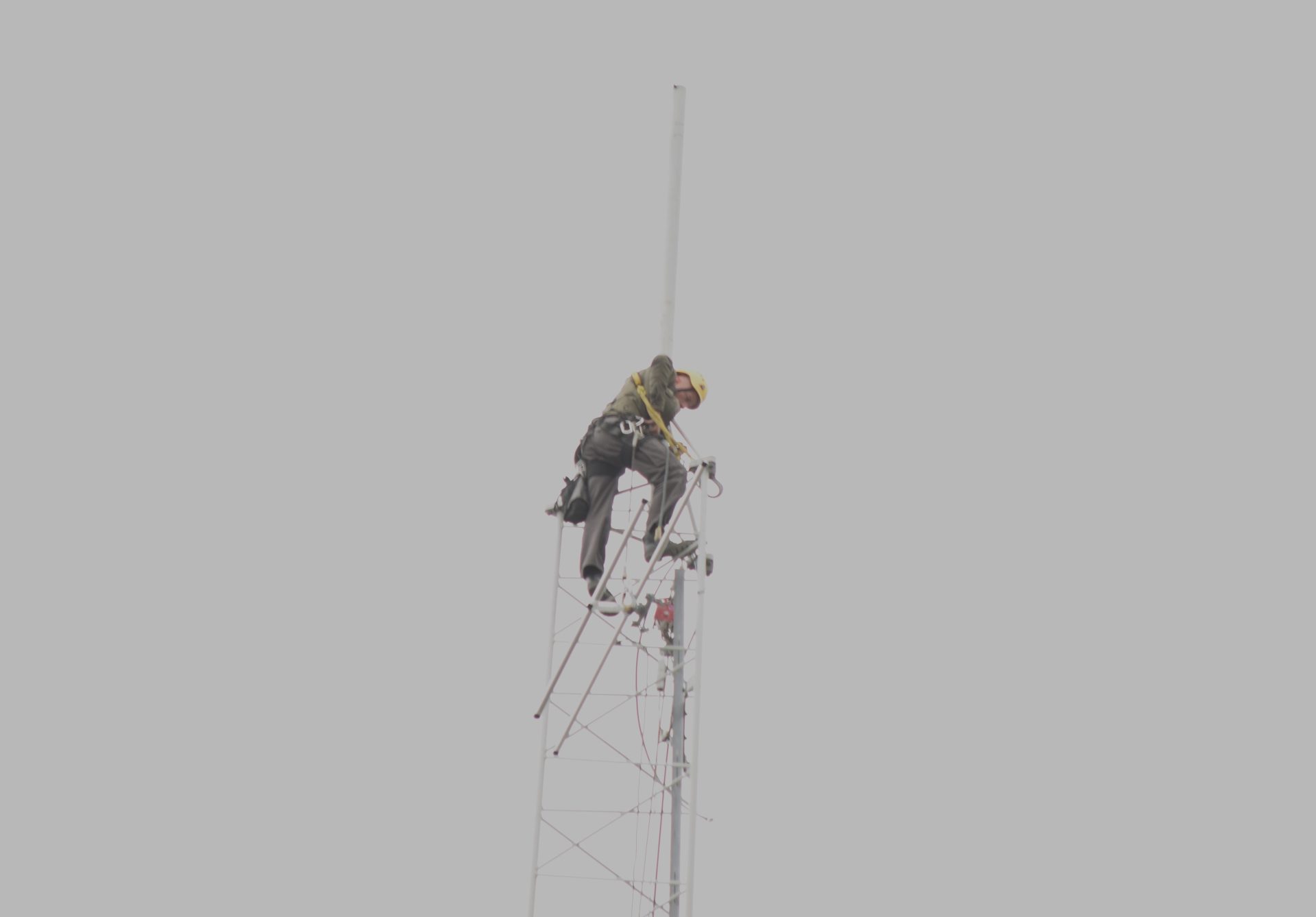 Nieuwe antenne op de mast