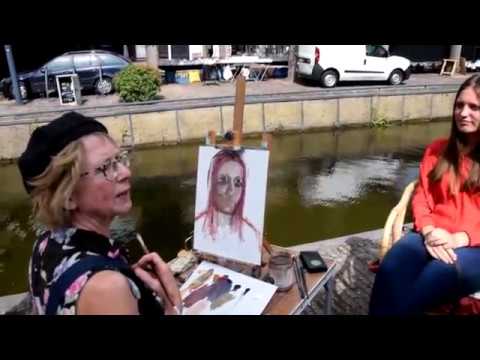 Portretschilder op Lutskemerk Balk