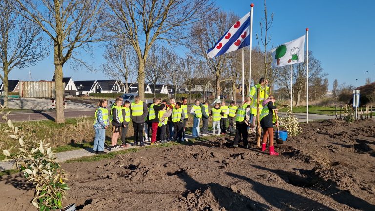 Leerlingen maken Stavoren een stukje groener op Boomfeestdag