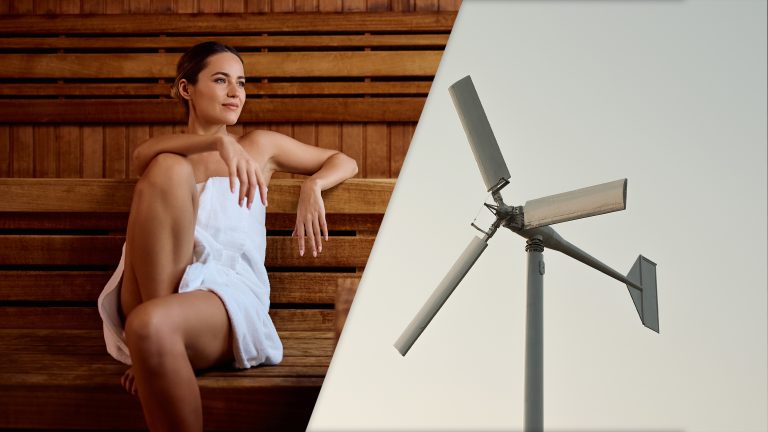 Sauna in Joure strijdt tegen de energiekosten met een eigen windmolen