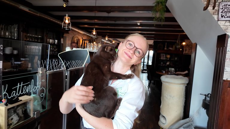 Op jonge leeftijd haar dromen achterna gegaan: een eigen kattencafé