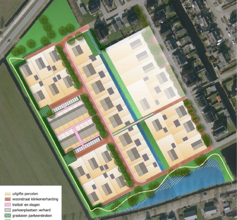 De nieuwbouwwijk wordt ten westen van Rottum gerealiseerd.