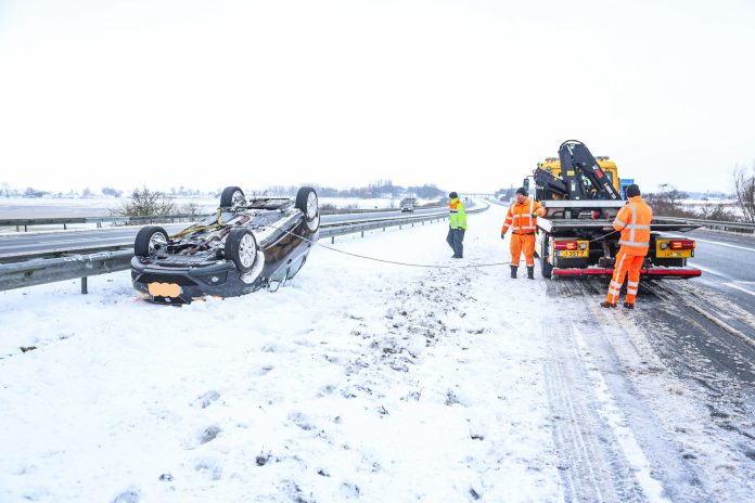 Auto over de kop