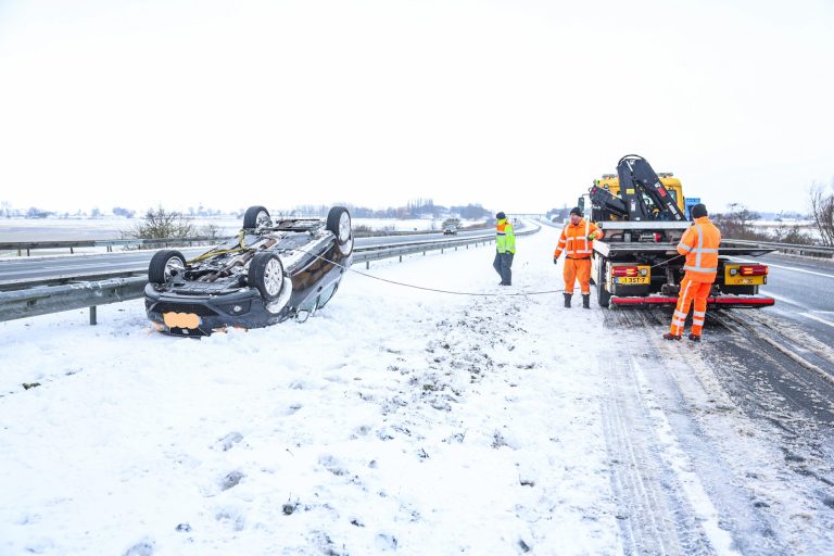 Auto over de kop