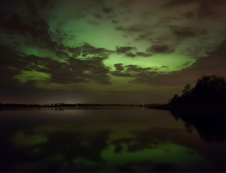 Poollicht maandagavond goed te zien
