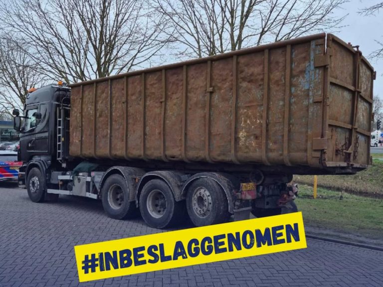 Vrachtwagen in beslag genomen na controle op N359 bij Lemmer