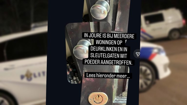 Politie waarschuwt voor wit poeder op deurklinken en in sleutelgaten in Joure