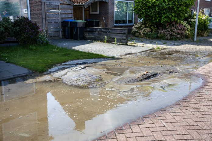 Waterleiding geknapt